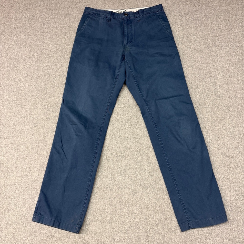 Eddie Bauer Chino Pants 34x36 Blue Legend Wash Classic Fit Straight Leg Trousers